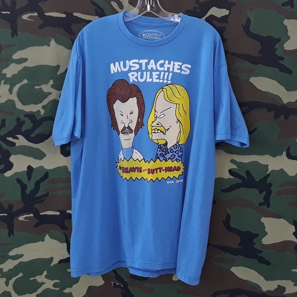 *Beavis & Butt-Head Mustaches Rule Tee - Picture 1 of 4